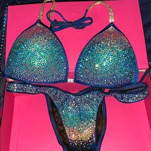 Muscle dazzle figure bikini ombré blue